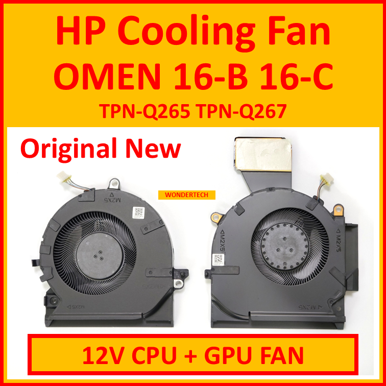 60W 5V Laptop CPU GPU Fan For HP OMEN 16-WF Plus 16-U TPN-C167 TPN-C170 N44741-001 MG75090V1-C460 C450-S9A Cooling Fan Cooler - 7