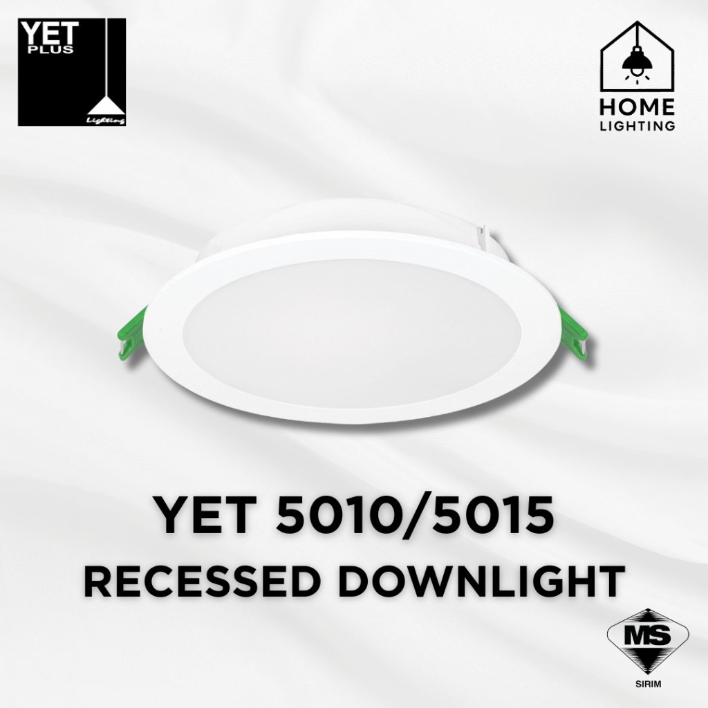 YETPlus Recessed Downlight YET5010 5015 SIRIM LED Panel Lamp Ceiling ...