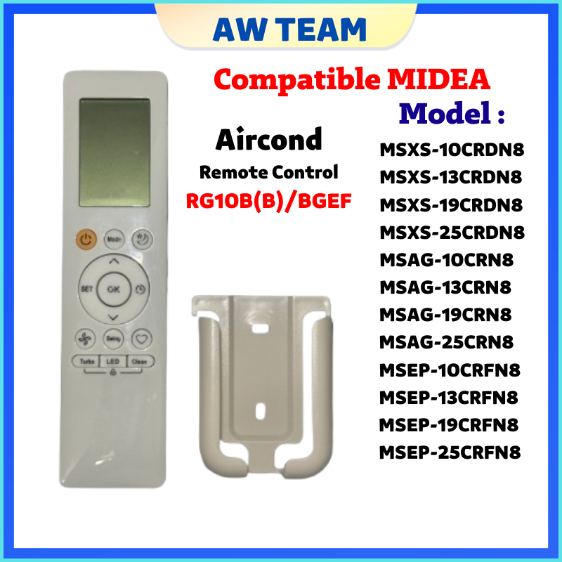 Compatible Midea Air Cond Aircond Air Conditioner Replacement Remote ...