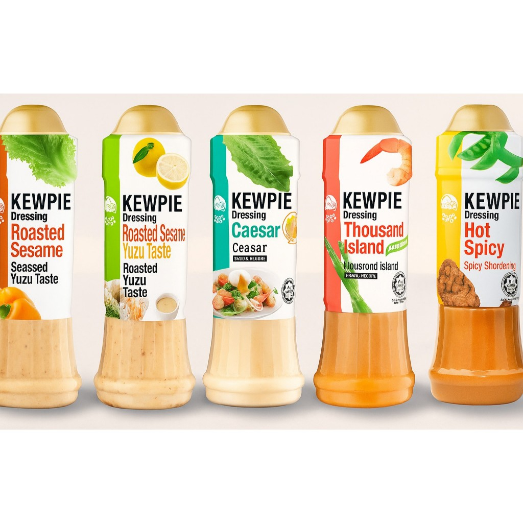KEWPIE Assorted Salad Dressings 210ML – Roasted Sesame, Caesar ...