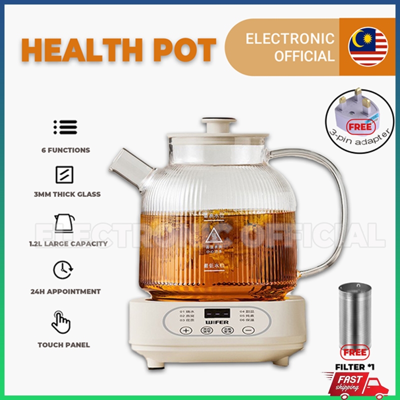 【FREE GIFT】1.2L Health Pot Electric Kettle With Tea Strainer ...