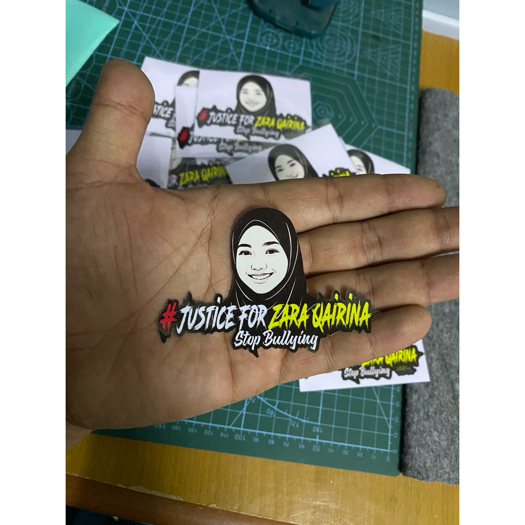 Justice for zara sticker pvc laminated | Shopee Malaysia