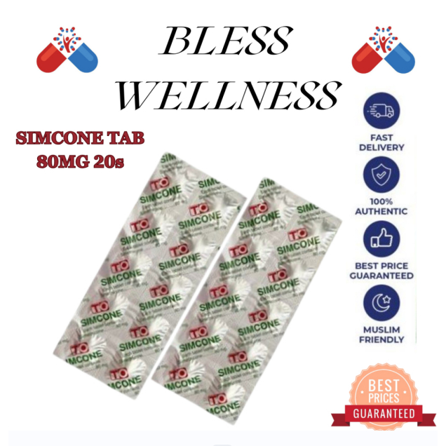 SIMCONE TAB 80MG 20's 2STRIP (UBAT ANGIN) | Shopee Malaysia