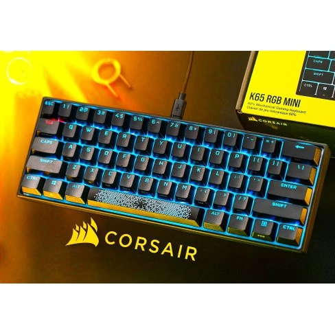 CORSAIR K65 RGB MINI 60% Mechanical Gaming Keyboard — CHERRY MX SPEED ...