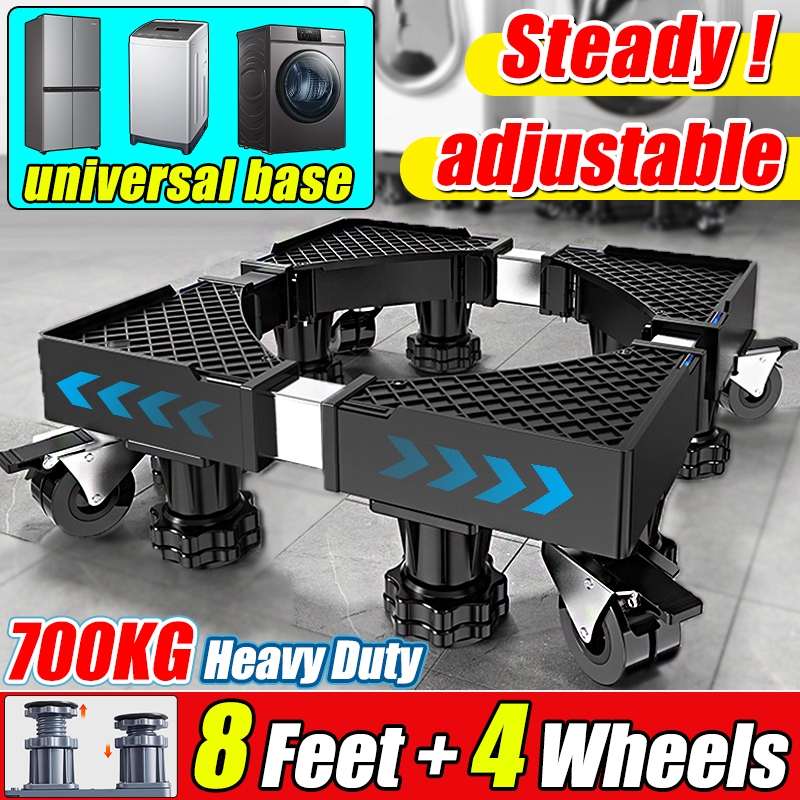 360° Mobility Adjustable Stainless Steel Washing Machine Stand & Dryer ...