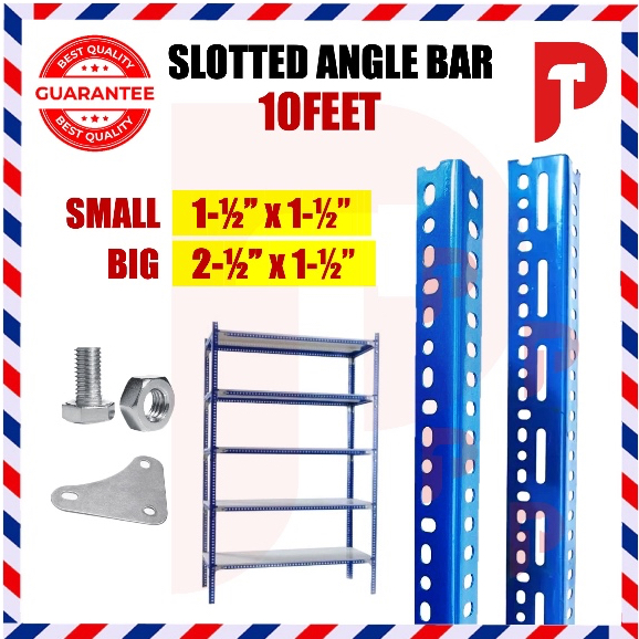 (10FEET) Blue Slotted Angle Bar 🔥 Ready Stocks 🔥 Besi Angle Rak Rack ...