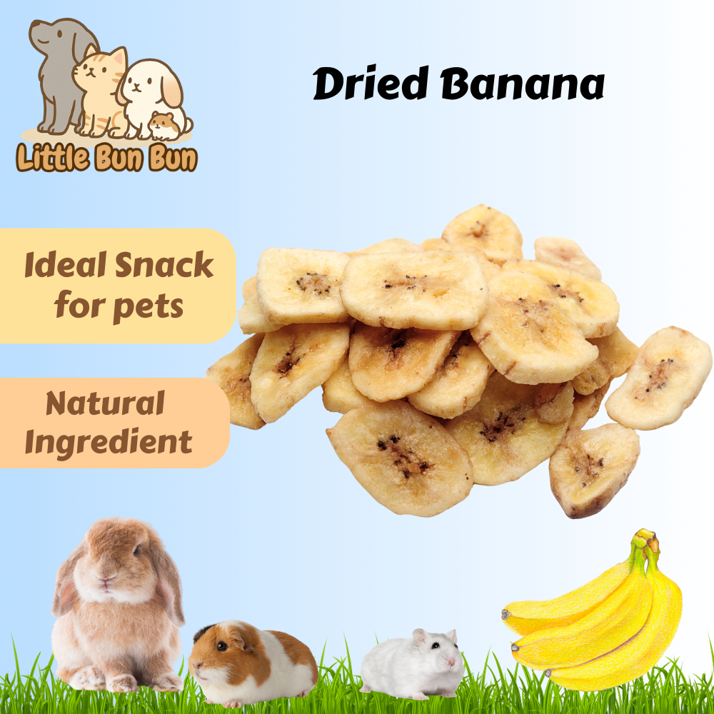 Picture of Dried banana 30g natural healthy snack treat food feed rabbit ...