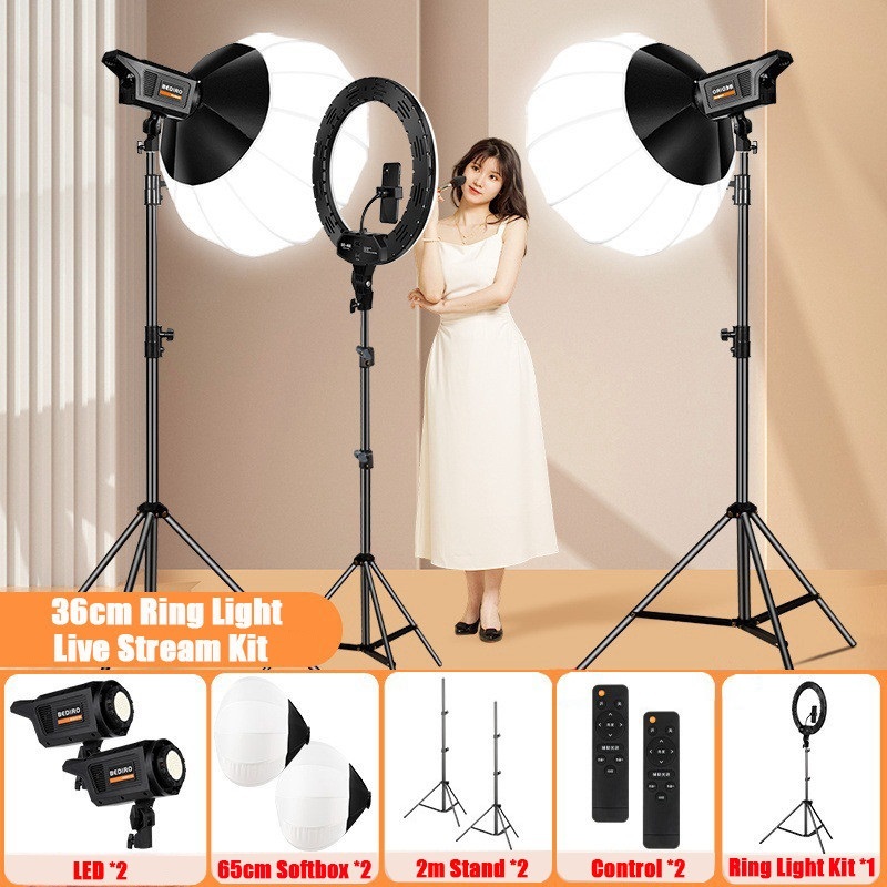 Professional 36cm Ring Light Live Stream Photography LED Lamp Softbox ...
