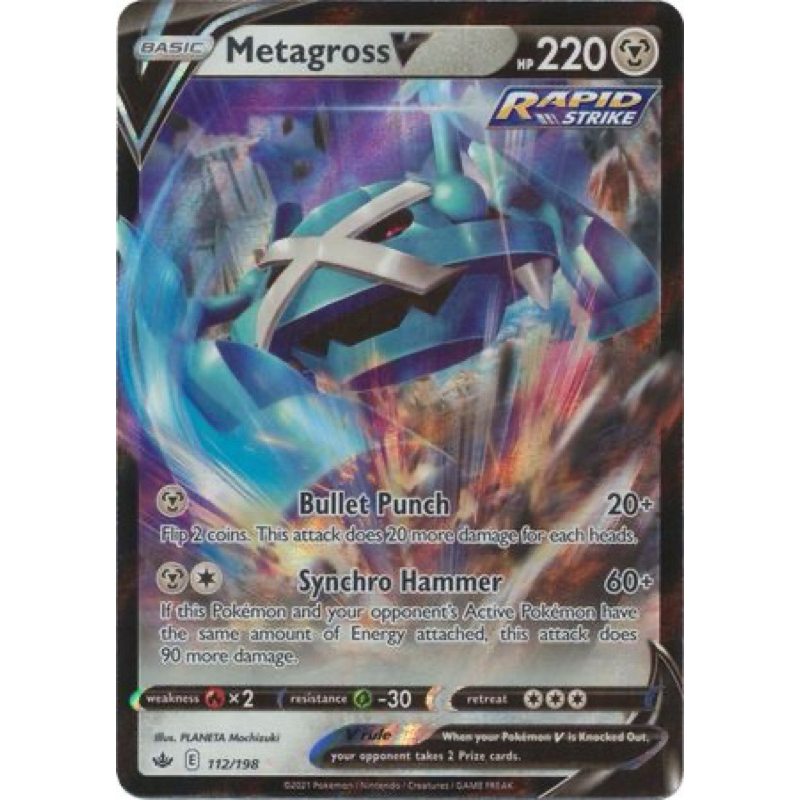 [Chilling Reign] Metagross V - 112/198 (One Piece Single) MrD | Shopee ...