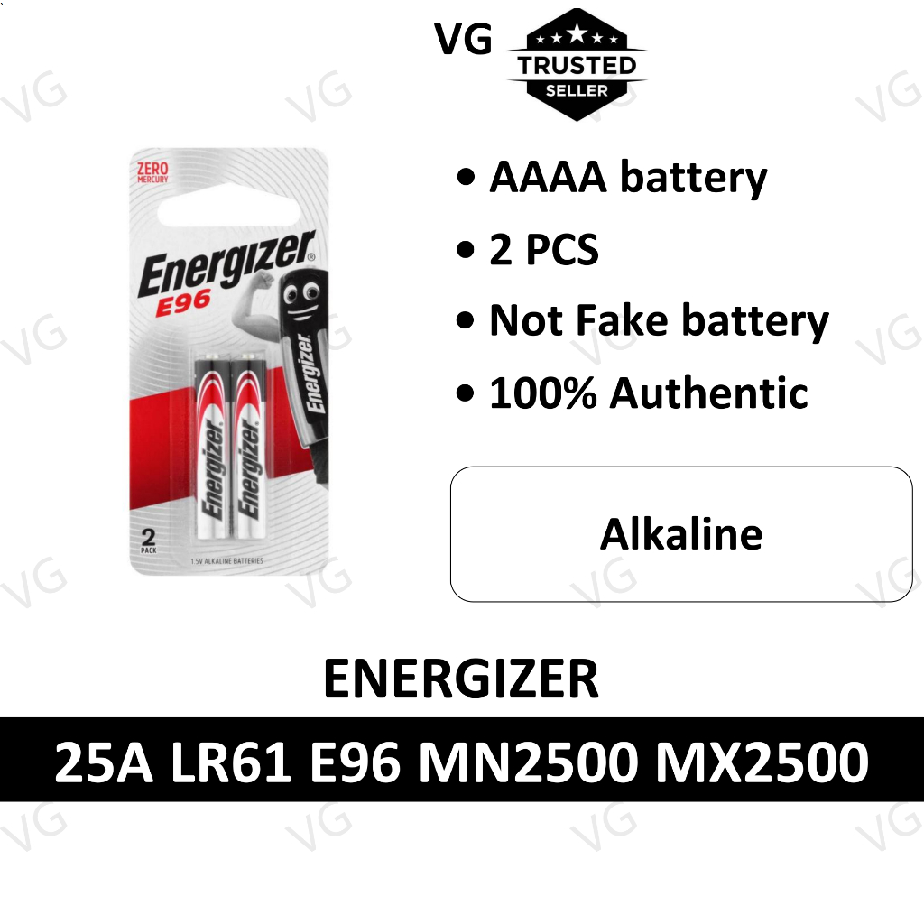 Lot De 2 Piles Alcalines AAAA 1.5V GP - MN2500/E96 - Idéales Pour Stylos Et Appareils Spécifiques