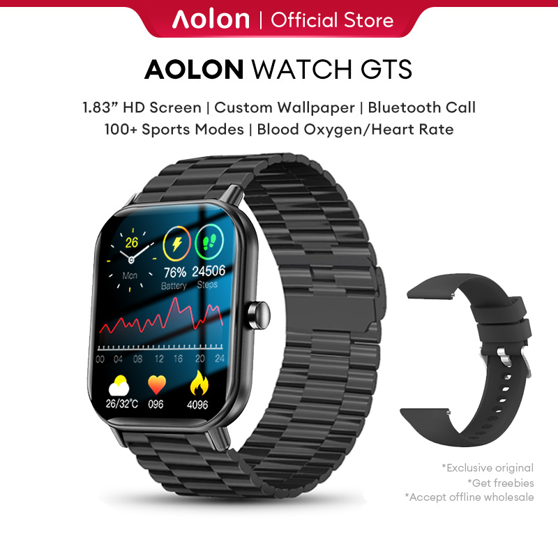 Aolon 2024 GTS Smart watch Waterproof Original Fitness Sports Bluetooth Call Change Wallpaper Smartwatch For Men Women Shopee Malaysia