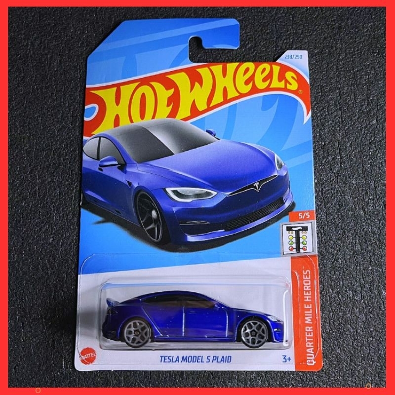 Hot wheels Tesla Model S Plaid 2024 First Edition Blue Model Hybrid EV ...