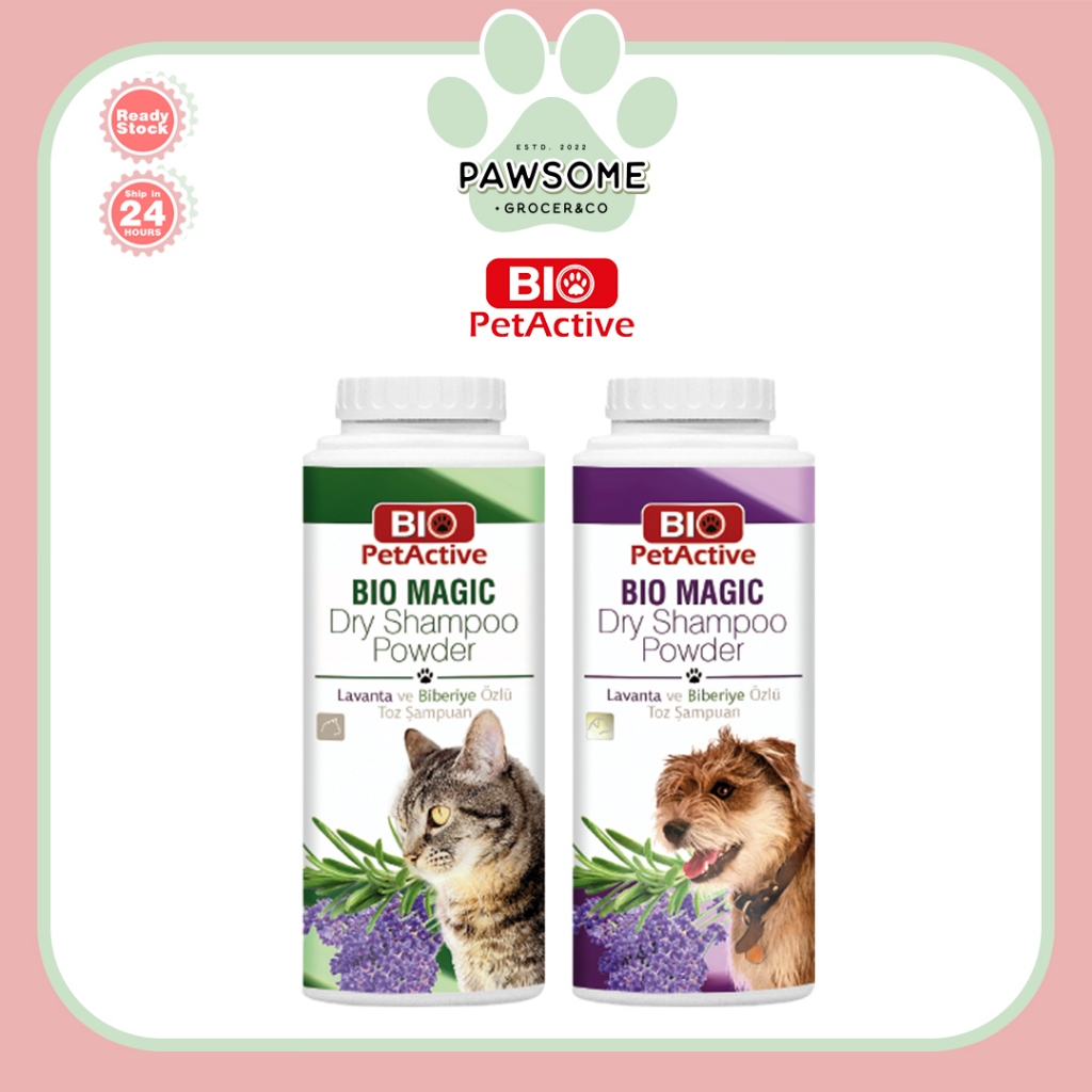 BIO PETACTIVE Bio Magic Dry Shampoo Powder For Cats & Dogs 150G ...