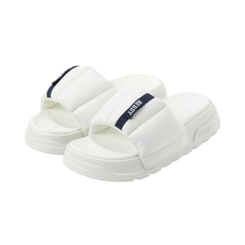 NERDY Korea 2024 Unisex Padding Slide/Lovely Letter Fleece