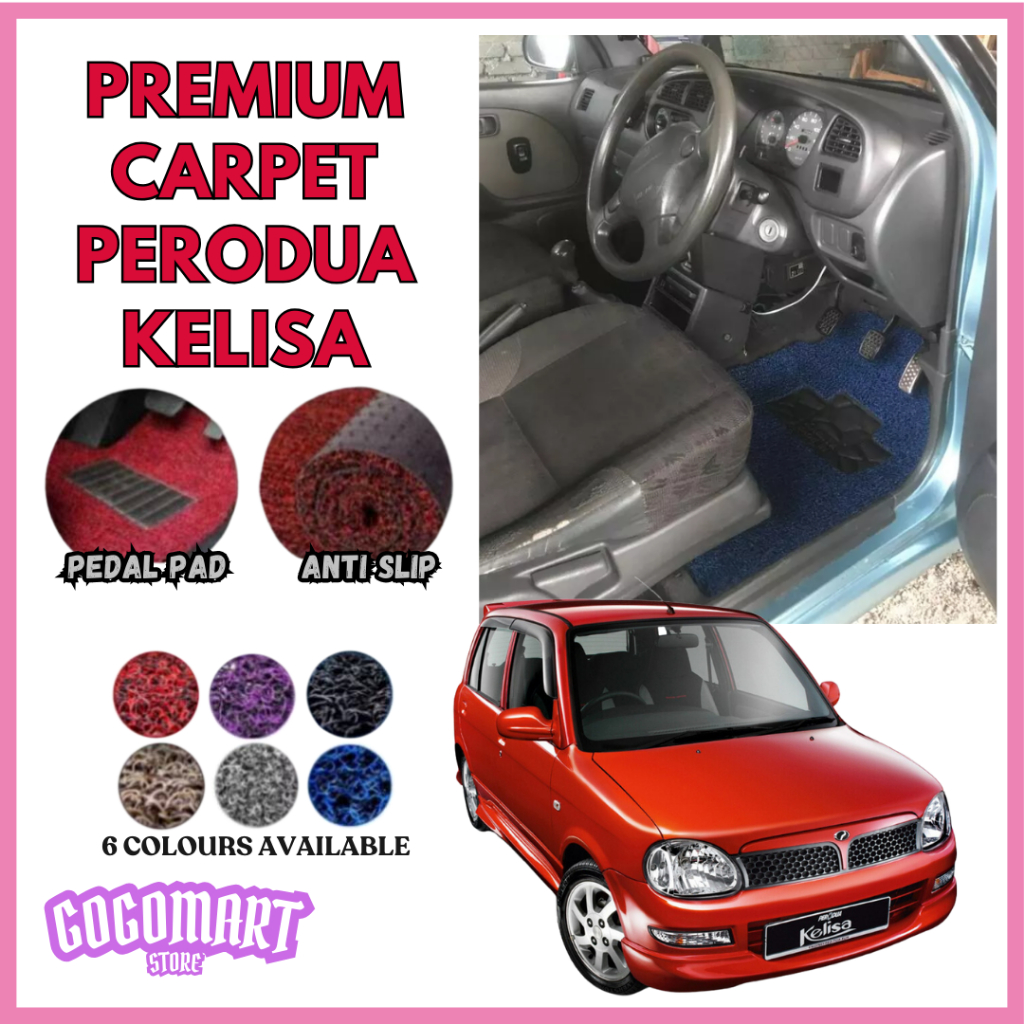CARPET PERODUA KELISA CAR CARPET 3 PCS/SET CUSTOMIZED Anti Slip Coil ...