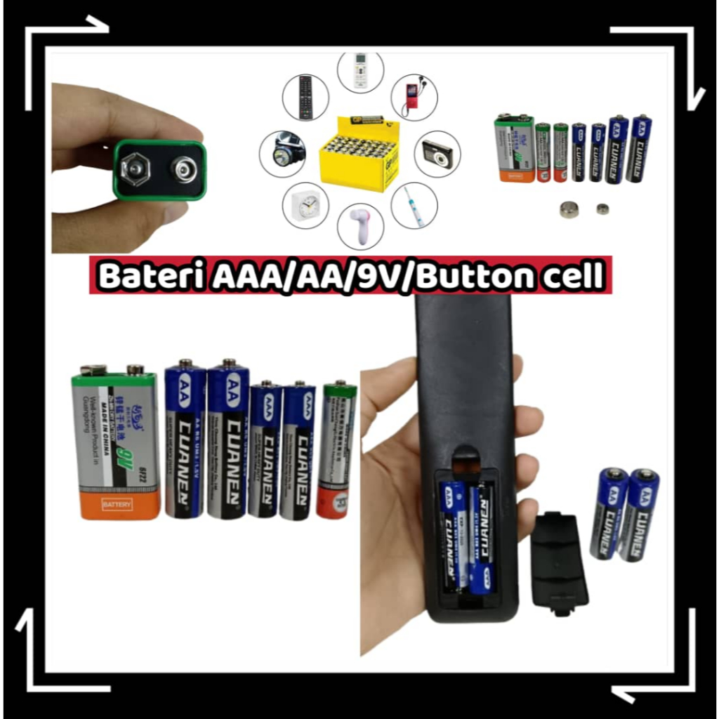heavy duty bateri AA /AAA tahan lama durable lithium button cell LR44 ...