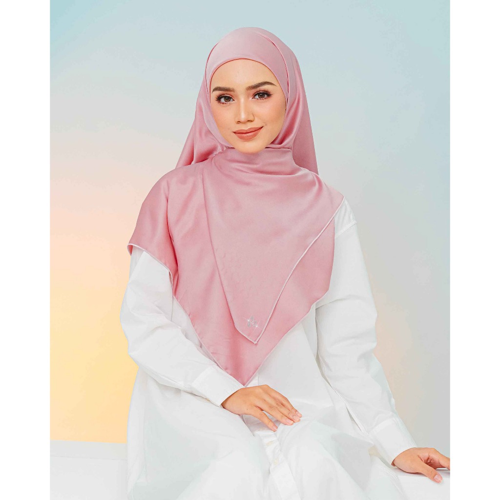 Tudung Eda Satin Silk Plain Original Crystal BH Bidang 45 Bawal House