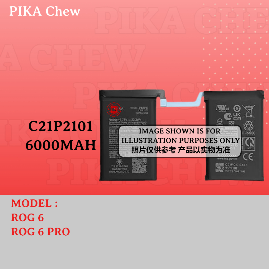 PIKA Compatible with Asus ROG 6 AI2201 / ROG 6 PRO Battery Bateri ...