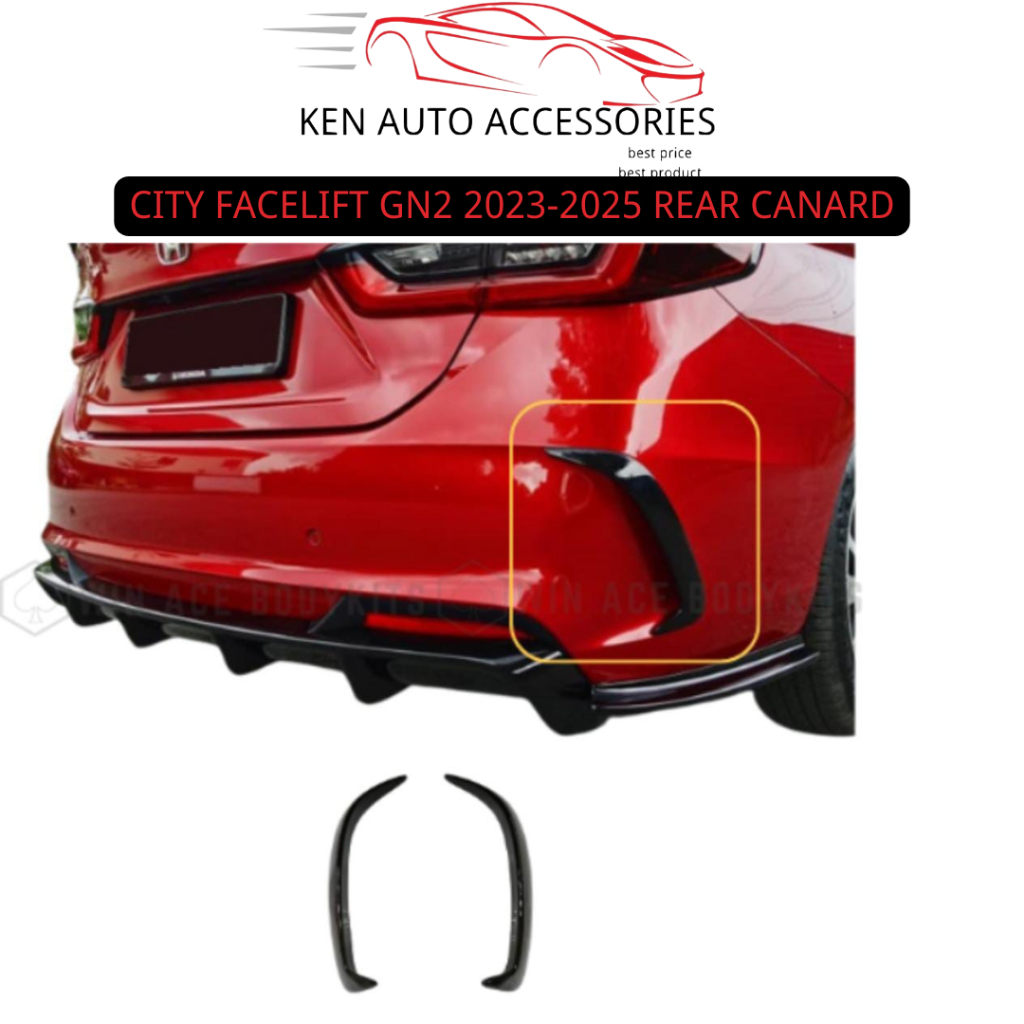 HONDA CITY 2023-2025 FACELIFT GN2 REAR CANARD & ROOF SPOILER FIBER ...