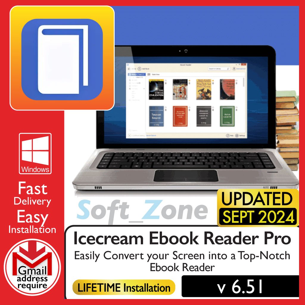 Icecream Ebook Reader Pro 6.51 Easily Convert your Screen into a Top