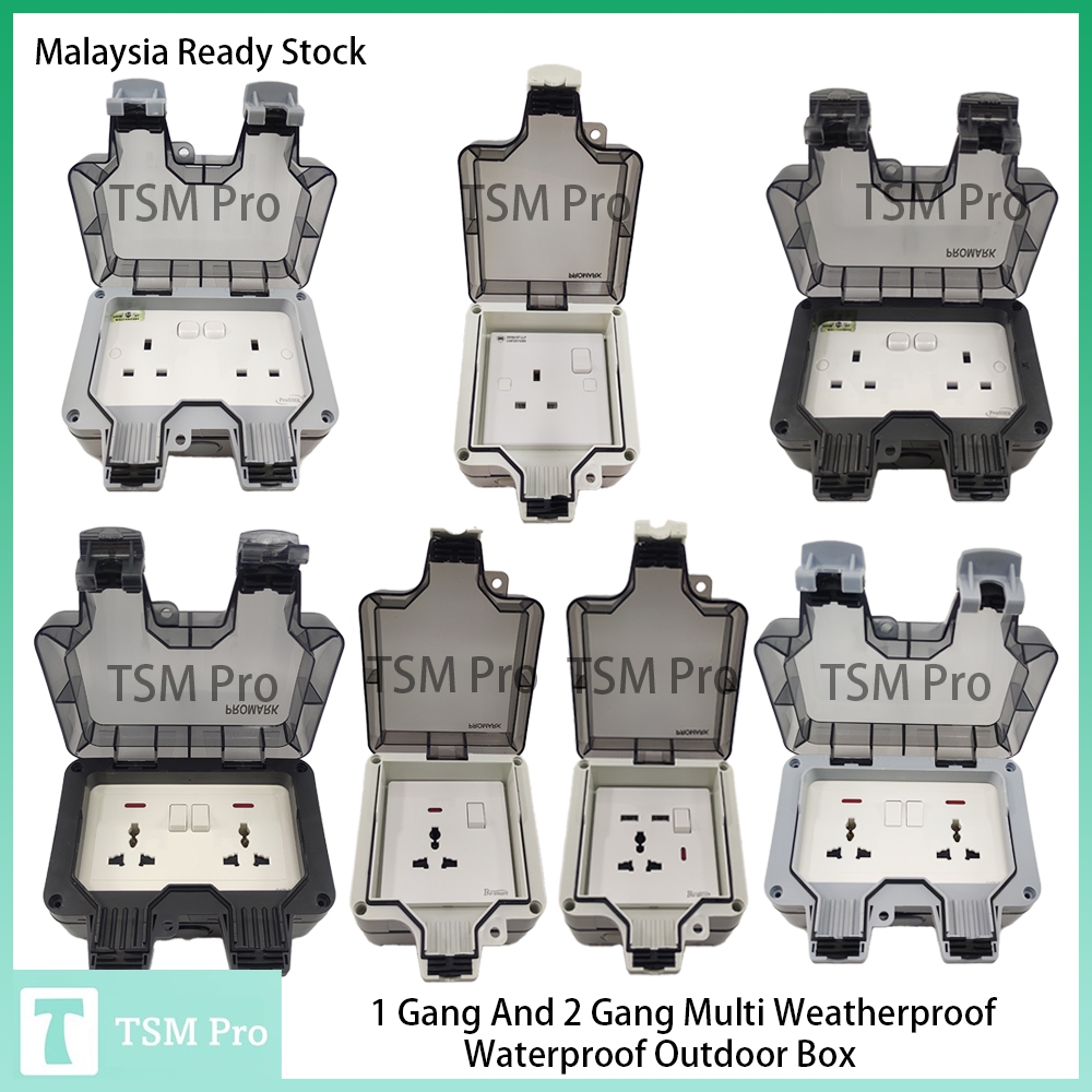 HEAVY DUTY 1 Gang And 2 Gang Multi Weatherproof/Waterproof Outdoor Box ...
