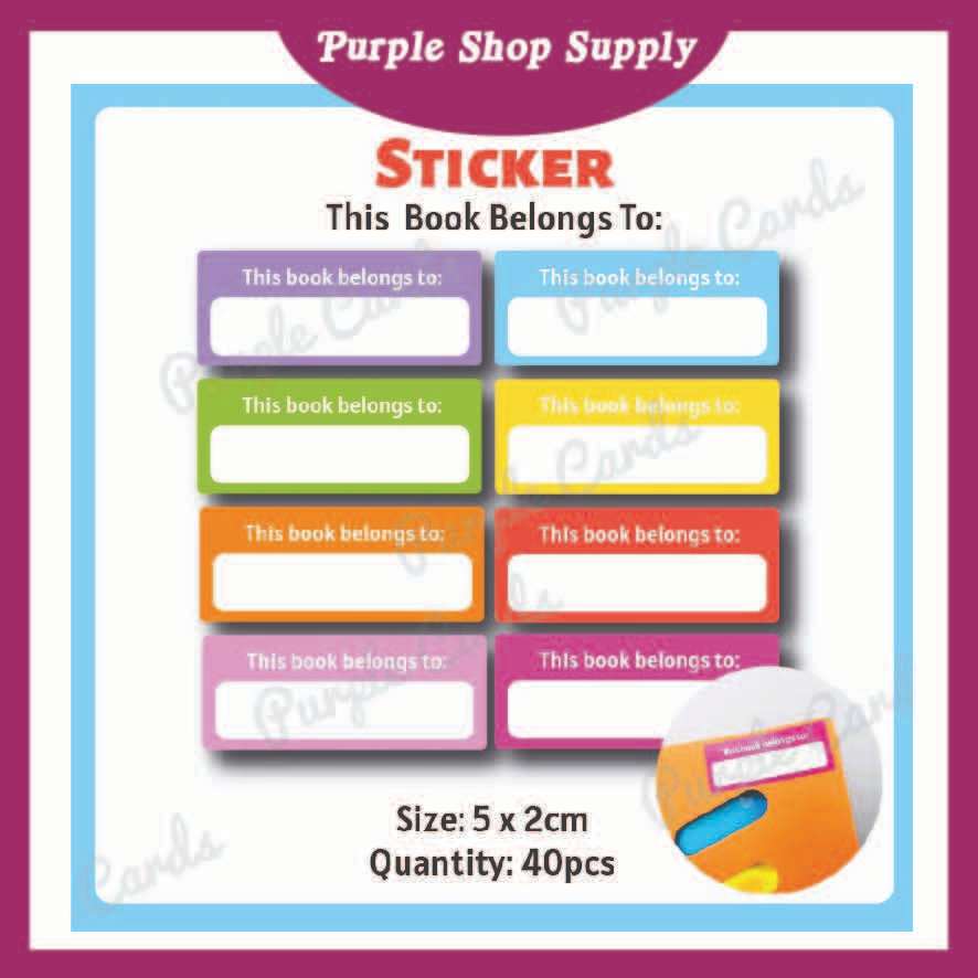 Sticker This Book Belongs To Label | Shopee Malaysia