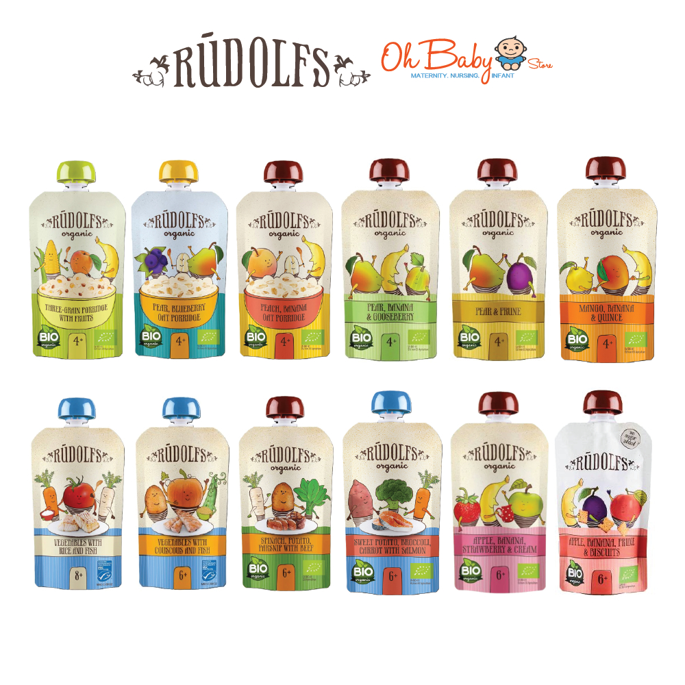 Rudolfs Organic Baby Food Pouches 4m+ to 8m+ | Shopee Malaysia