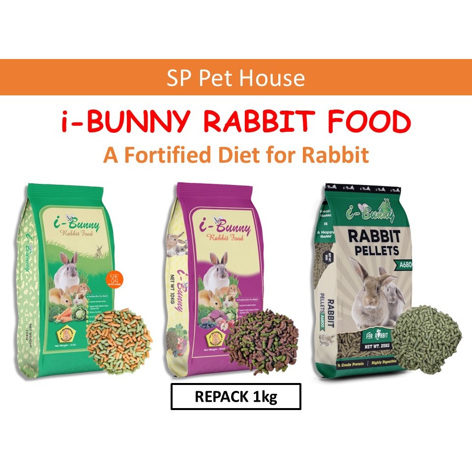 *REPACK 1KG* [100% ORIGINAL] i-Bunny Rabbit Food Carrot Alfalfa / Sweet ...