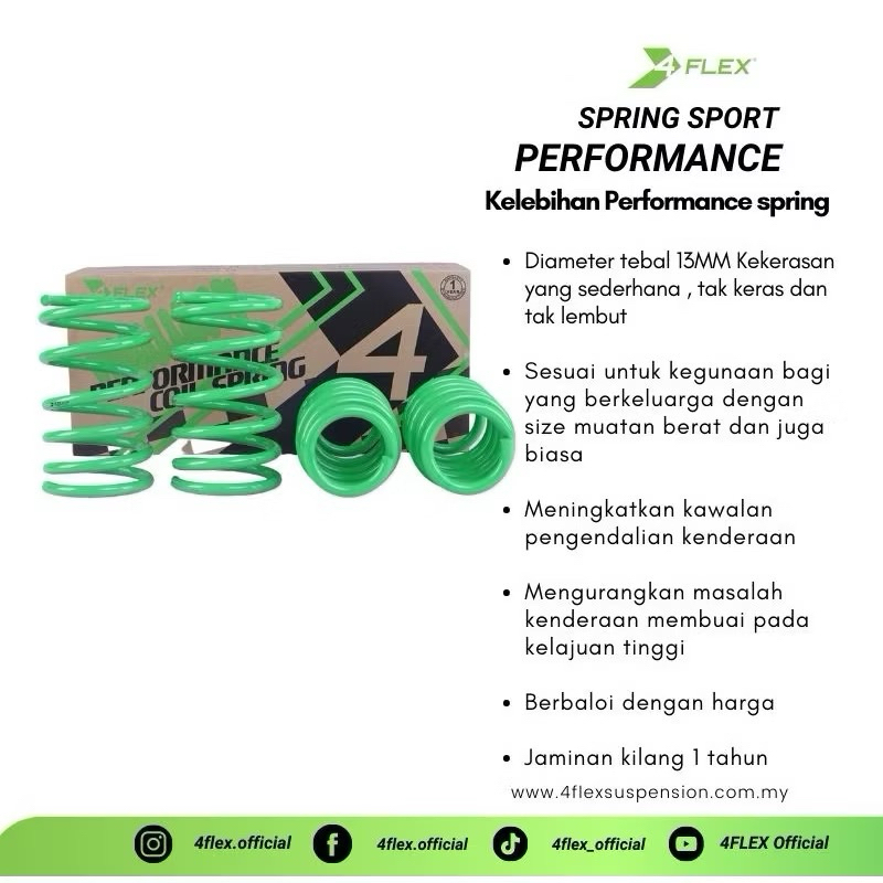 4FLEX AXIA BEZZA ALZA MYVI OLD BEST ICON MG3 SPORT SPRING | Shopee Malaysia