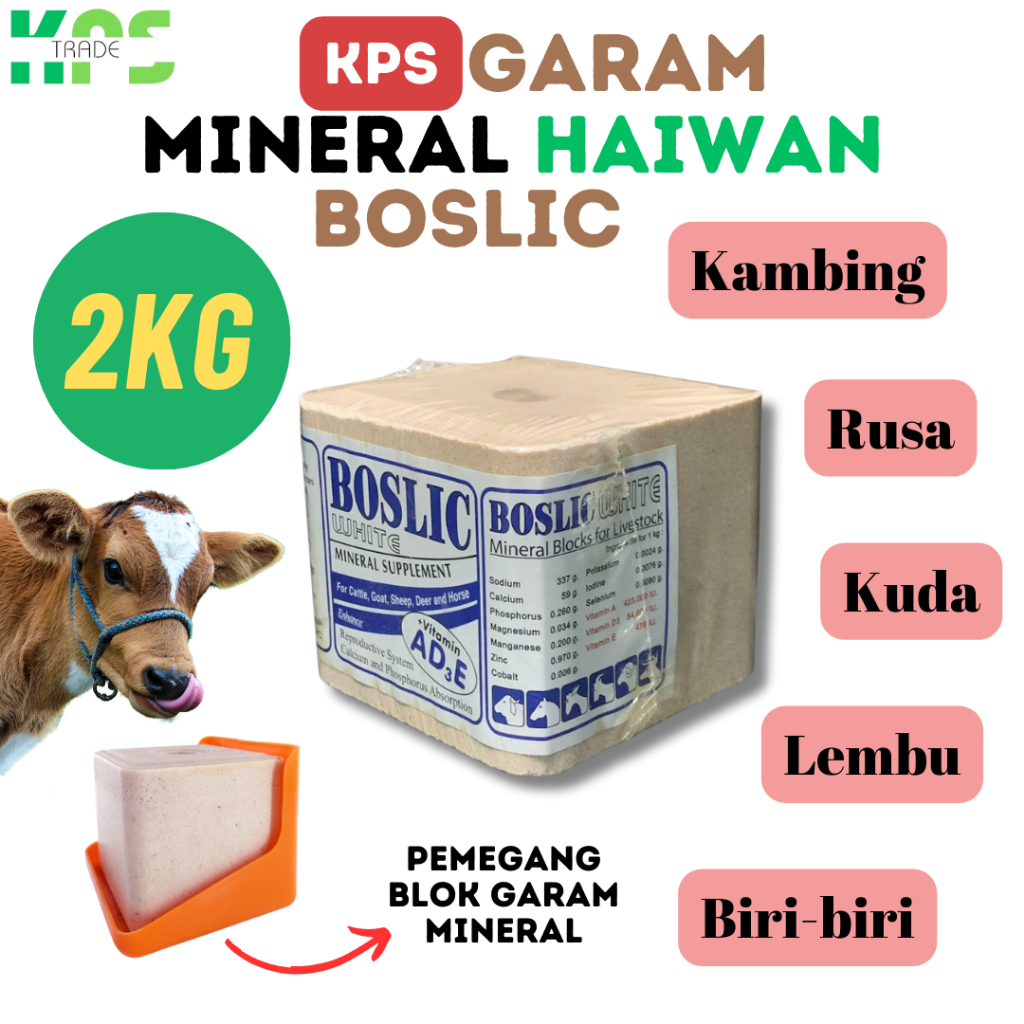 Vitamin + Blok Garam Ternakan Kambing Lembu Garam Jilatan Mineral Block ...