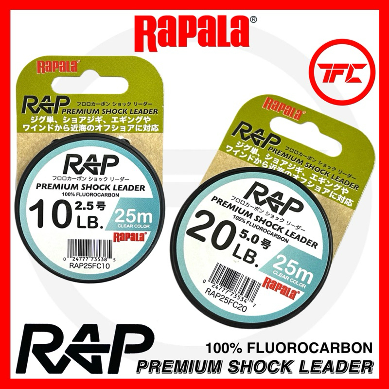 RAPALA RAP Premium 4X PE Line & 100% Fluorocarbon Shock Leader FC