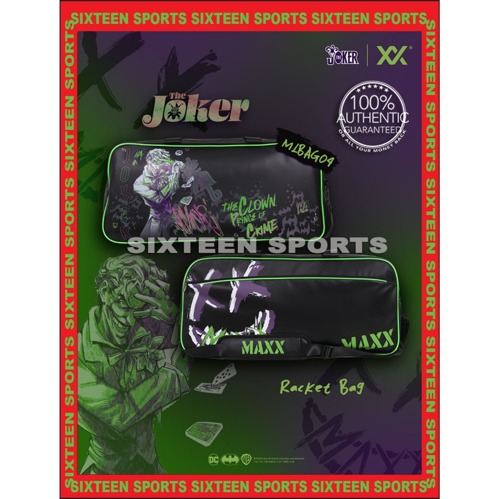 Maxx Joker X Joker Series Racket Bag - The Clown Prince Of Crime ...