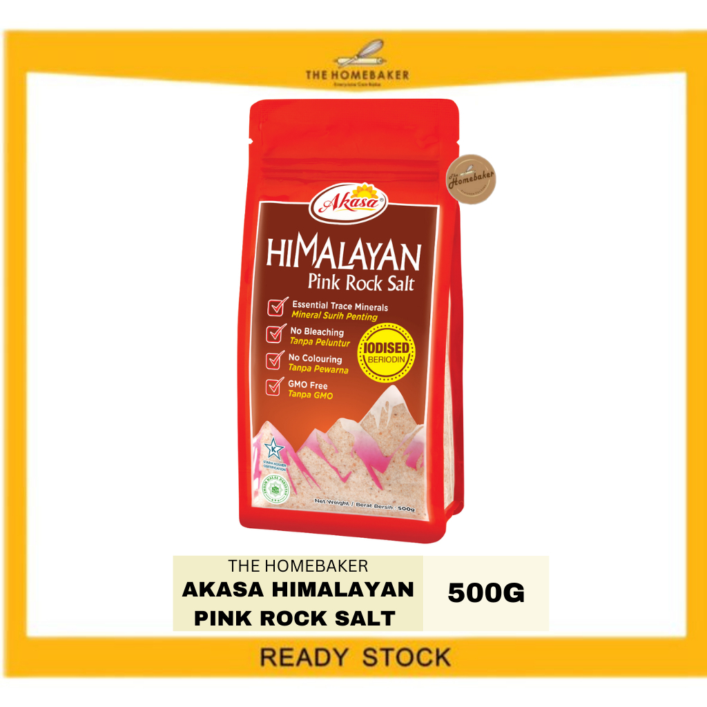 Akasa Himalayan Pink Rock Salt 500g/ Halal/ Homebaker | Shopee Malaysia