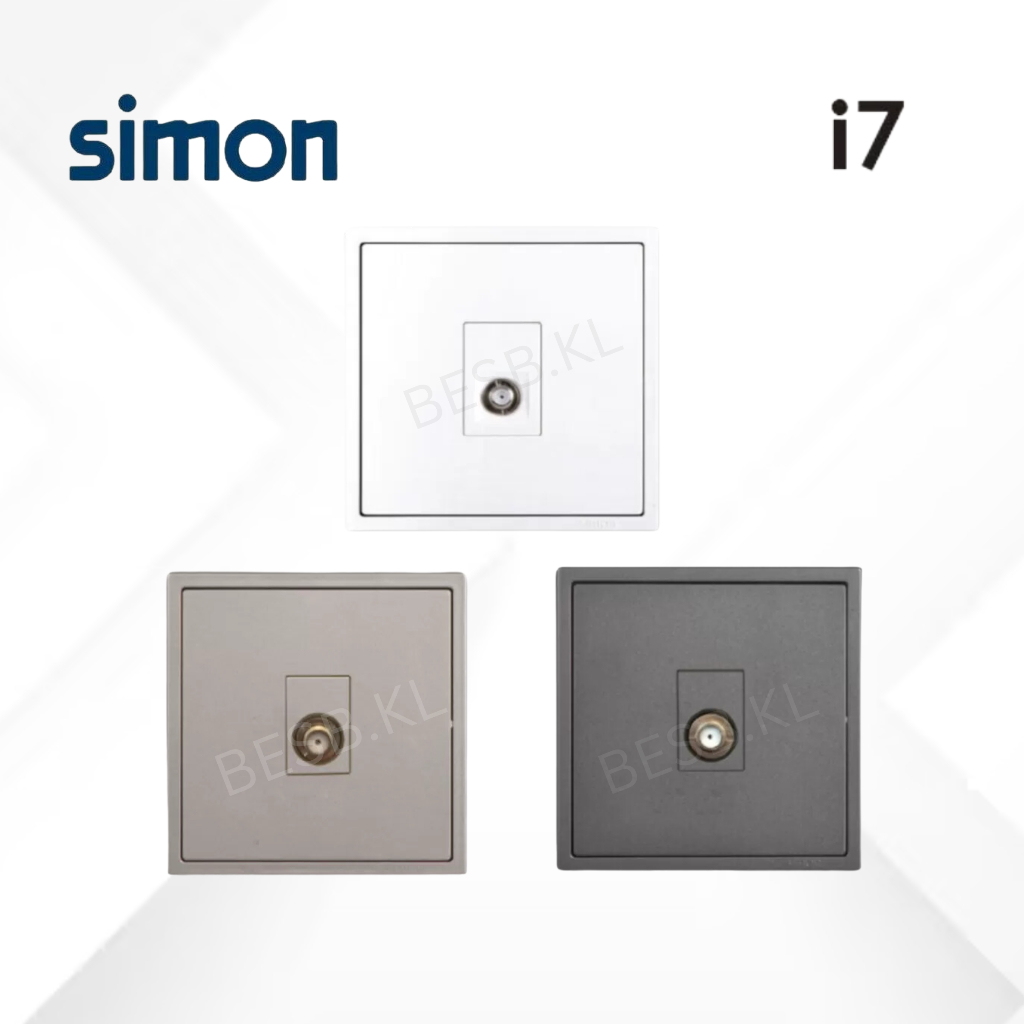 Simon I7 705114 1 Gang Broadband F-Connector Astro Outlet Matt White ...