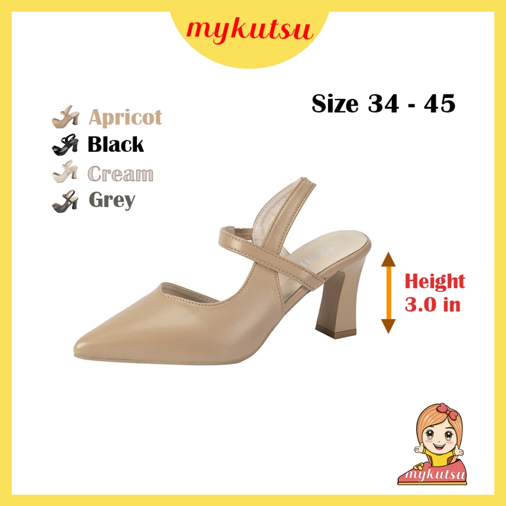 Mykutsu Chanella Women High Heels Plus Size 34 45 Shopee Malaysia