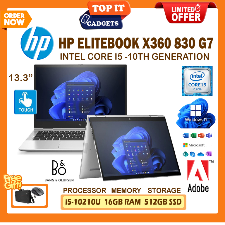 Matrix HP EliteBook X360 830 G7 – écran FHD TS B, Occasion
