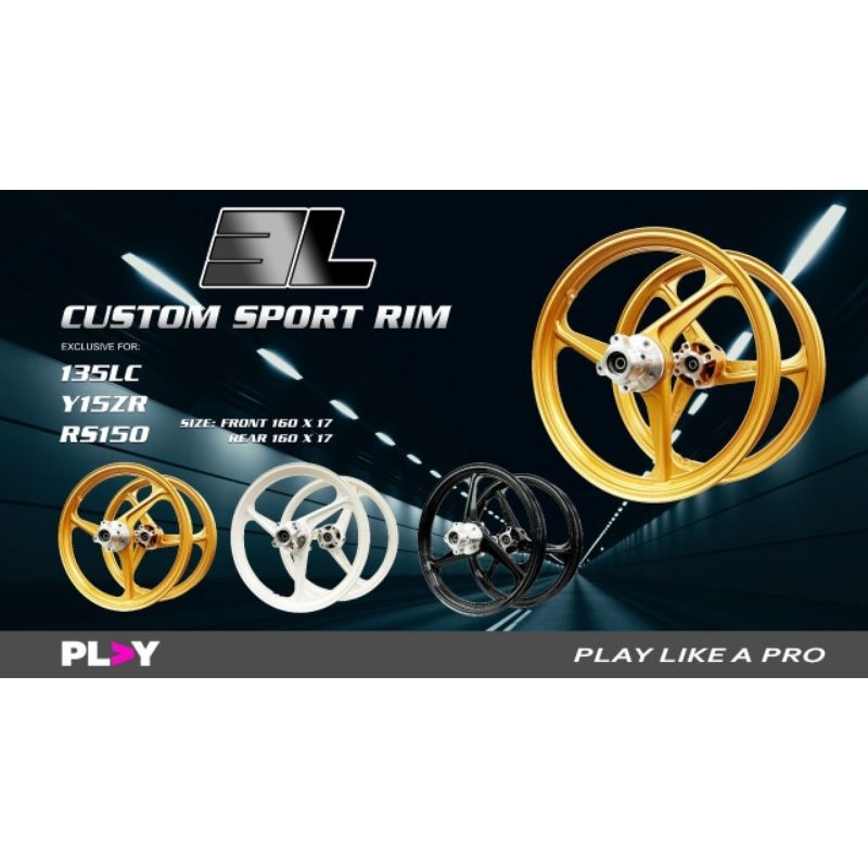 3L PLAY Y15ZR Y15 Y16 Y16ZR 135LC FI Y125Z 3 BATANG CUSTOM SPORT RIM ...