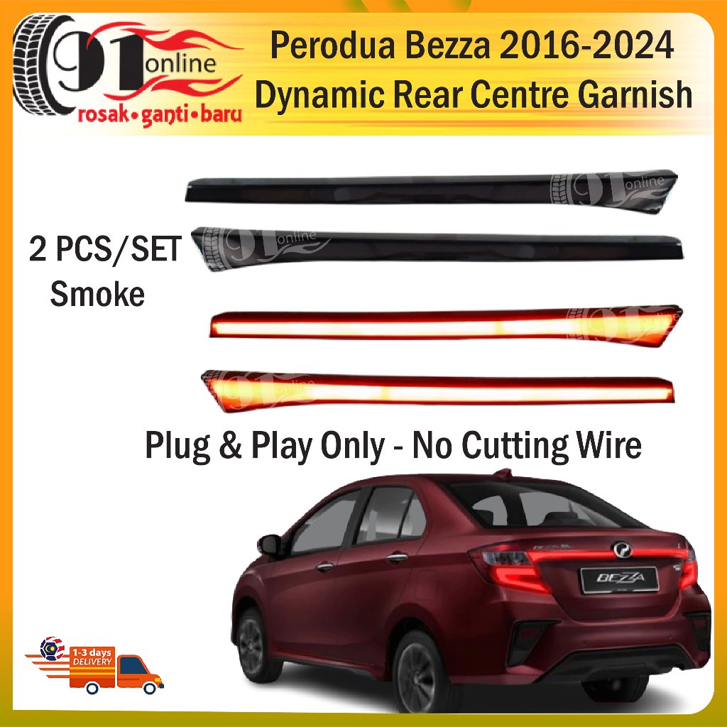 Perodua Bezza 2016-2024 Rear Garnish Running Taillamp Brake Signal Drl ...