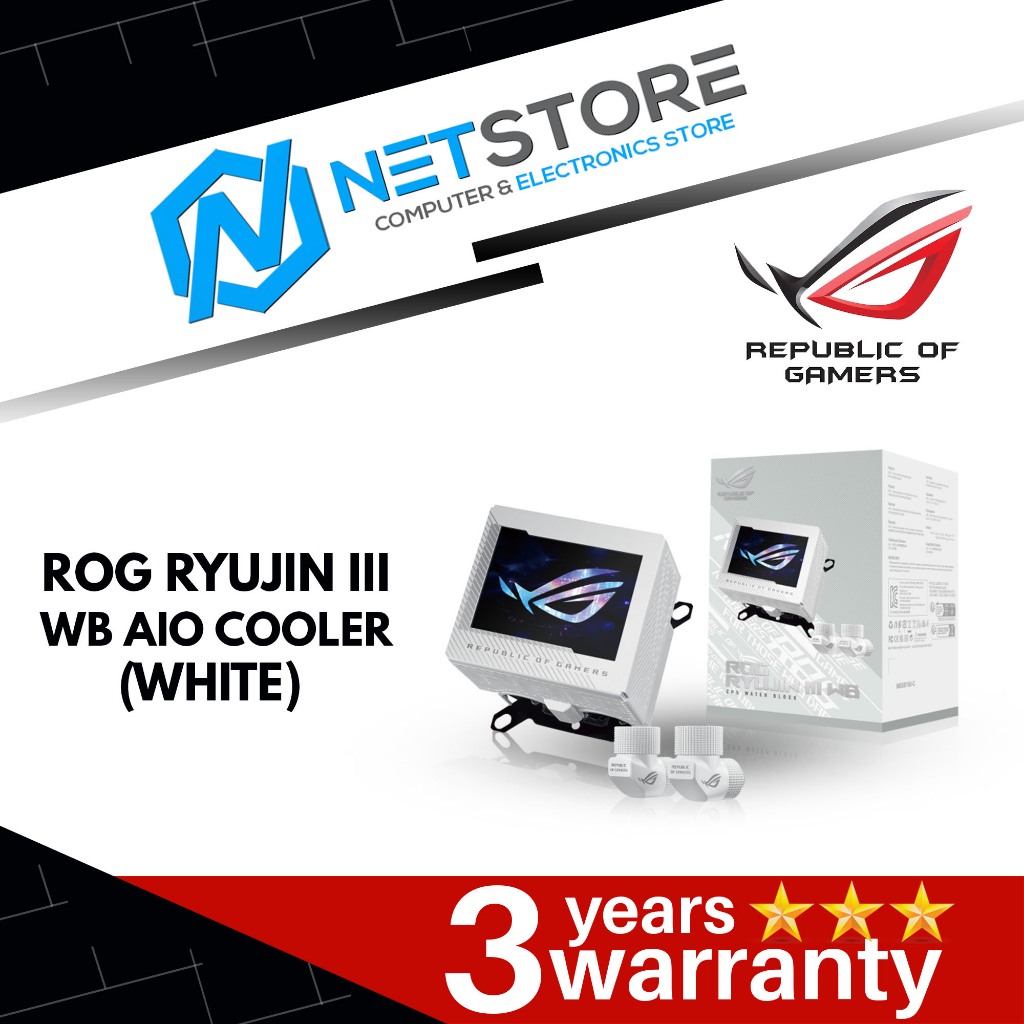 ASUS ROG RYUJIN III WB WHITE (AIO COOLER) - 90RC00V2-M0UAY0 | Shopee ...