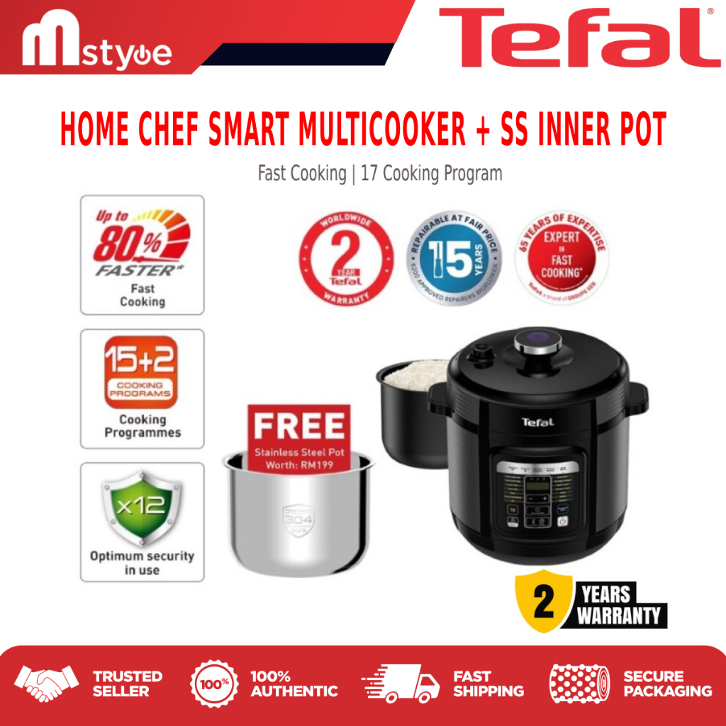 Tefal Home Chef Smart Multicooker + SS Inner Pot | Shopee Malaysia