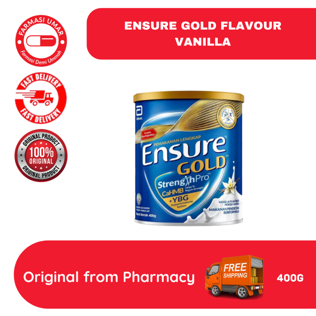 Ensure Gold Adult Complete Nutrition Vanilla Flavour - 400g | Shopee ...