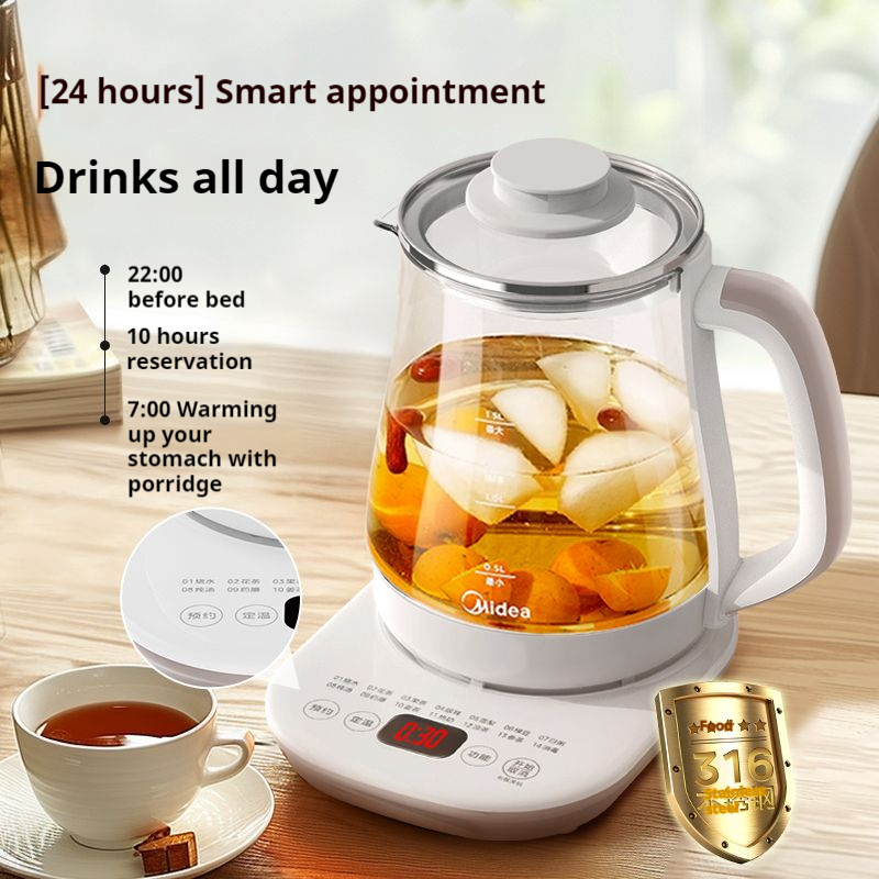(Malaysia Plug) Midea Classic Tea Pot Stainless Steel Smart Electric ...