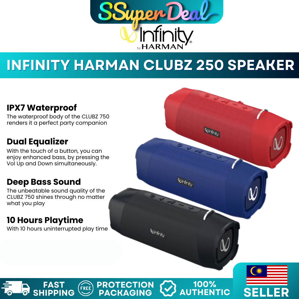 Harman Kardon Infinity CLUBZ 750 Portable Bluetooth Speaker with ...