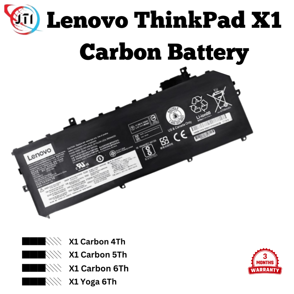 Lenovo ThinkPad X1 Carbon Battery Gen 6Th /Gen 5Th /Gen 4Th And X1 Yoga
