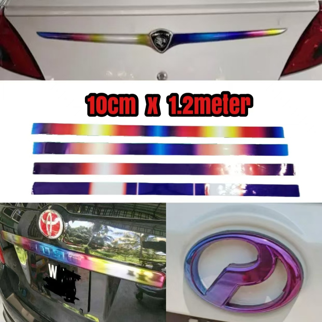 10CM x 1.2METER Titanium Sticker Wrapping Car Motorcycle Lori Lorry ...