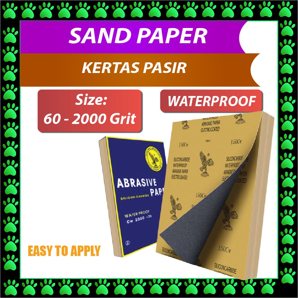 Sand Paper Waterproof Wet Dry Abbrasive Sandpaper Abrasive Kertas Pasir ...