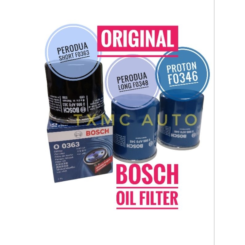 BOSCH OIL FILTER - Perodua / Proton / | Shopee Malaysia