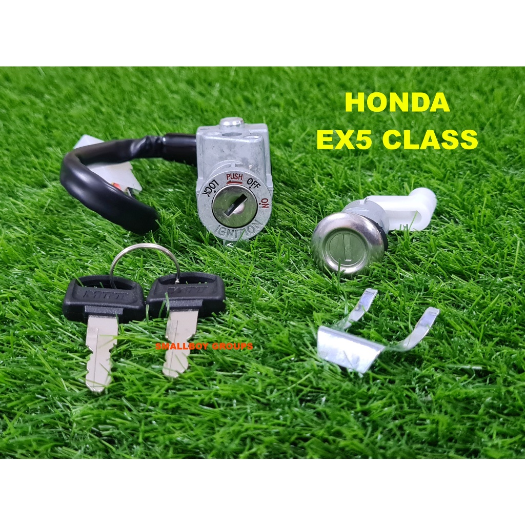 HONDA EX5 CLASS FRONT REAR MAIN SWITCH IGNITION HANDLE SEAT KEY KUNCI ...