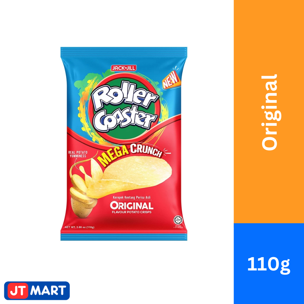 Jack 'n Jill Roller Coaster Mega Crunch - Original/Hot & Spicy (110g ...