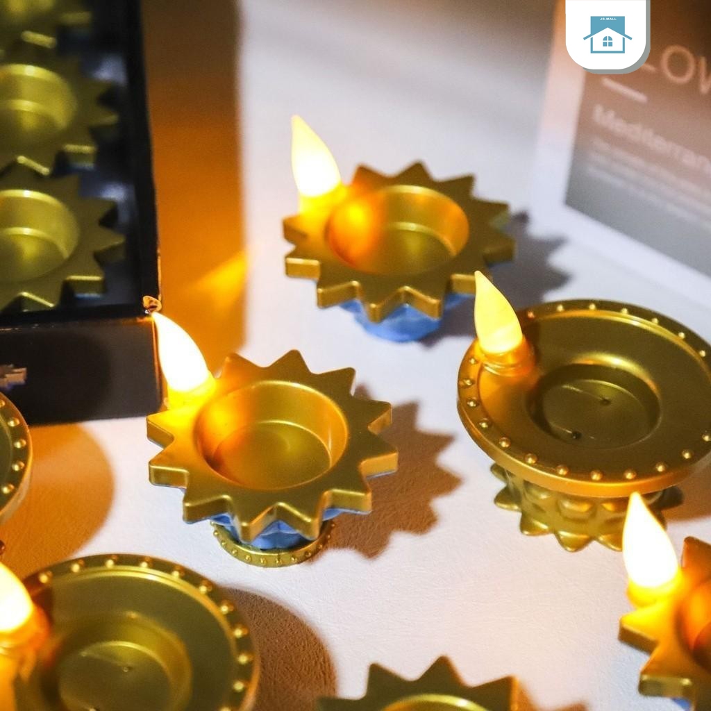 Simulated LED Candle Light Can Float Ramadan Decorative Light Deepavali ...
